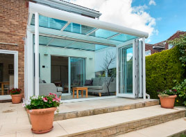 Glass roof extension exterior