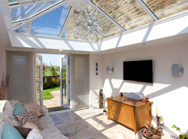 Orangery with TV entertainment system